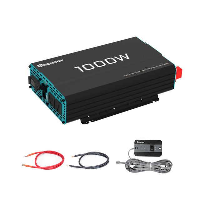 1000W 12V pure sine inverter — front view