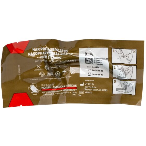 NAR Nasopharyngeal Airway - 28F (117 mm) - Pre-Lubricated - Praetorian Consulting Store