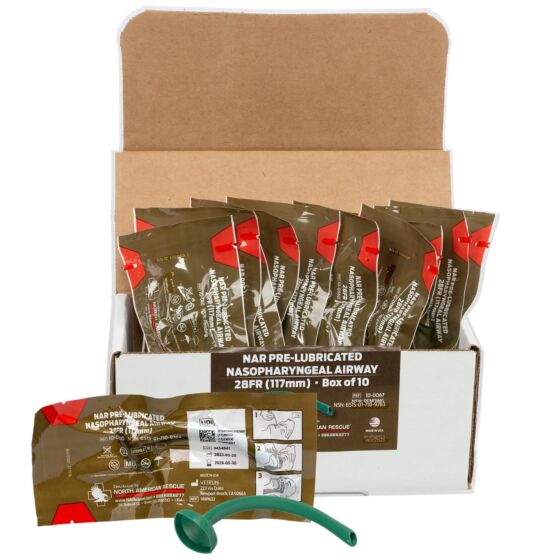 NAR Nasopharyngeal Airway - 28F (117 mm) - Pre-Lubricated - Praetorian Consulting Store
