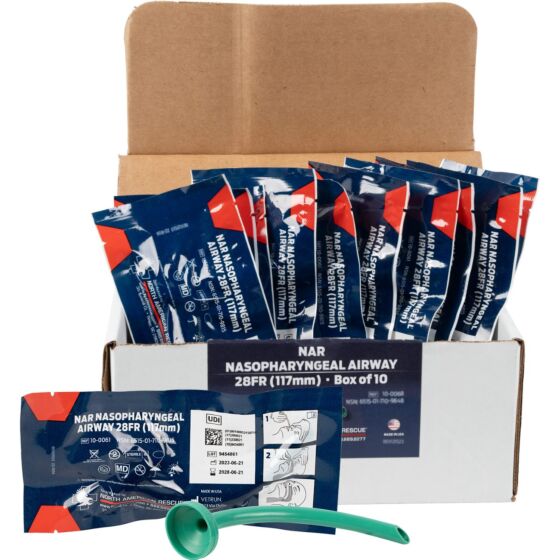 NAR Nasopharyngeal Airway - 28F (117mm) - Non-Lubricated - Praetorian Consulting Store