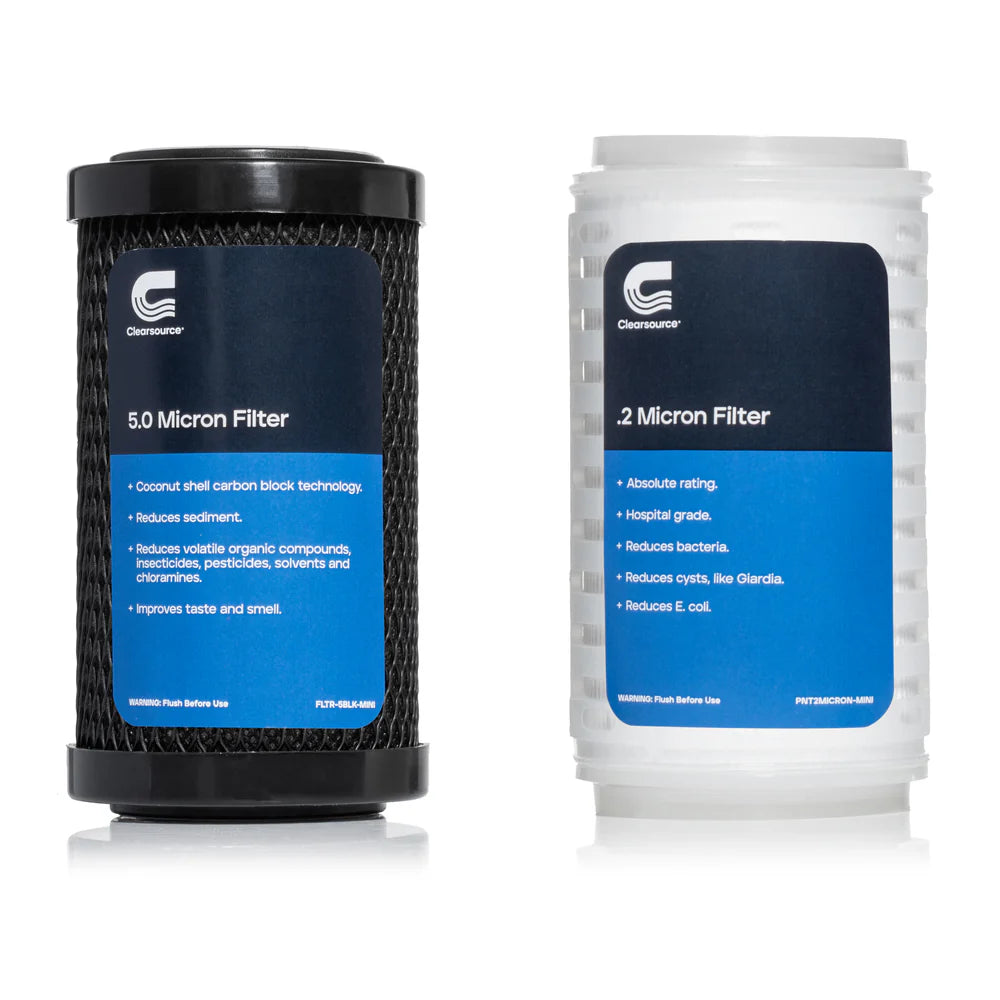 clearsource premier mini replacement filters twin pack — front view