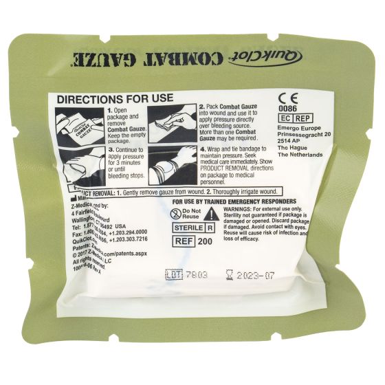QuikClot Z-Fold Vacuum Packed Combat Gauze - Praetorian Consulting Store