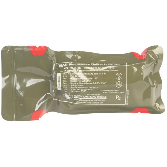 NAR needleless saline lock for trauma IV access
