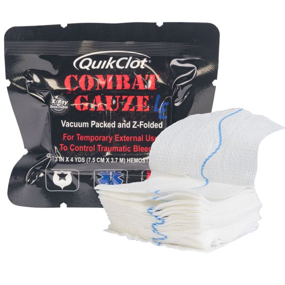 QuikClot Combat Gauze LE hemostatic dressing
