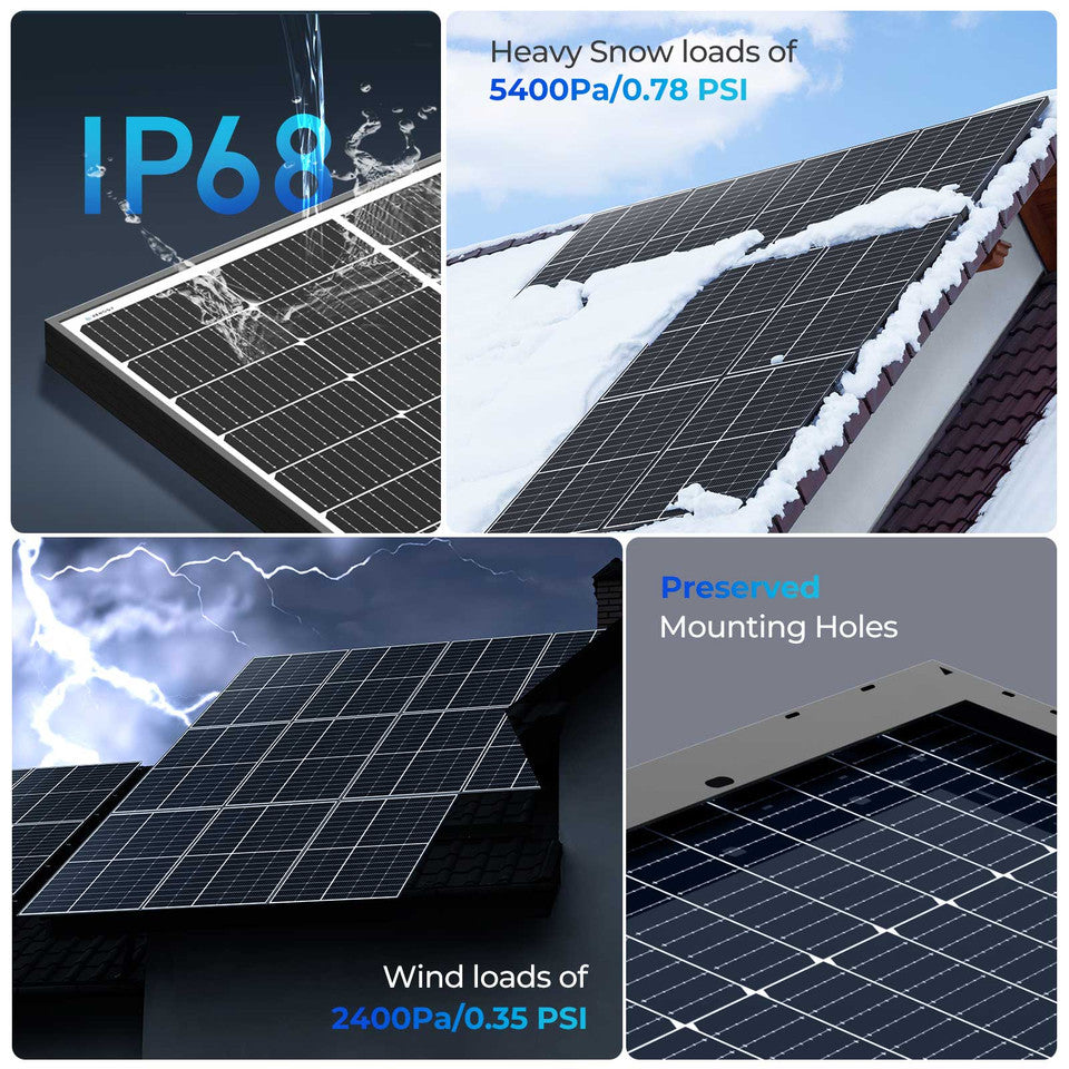 2PCS Bifacial 320 Watt Monocrystalline Solar Panel - Praetorian Consulting Store