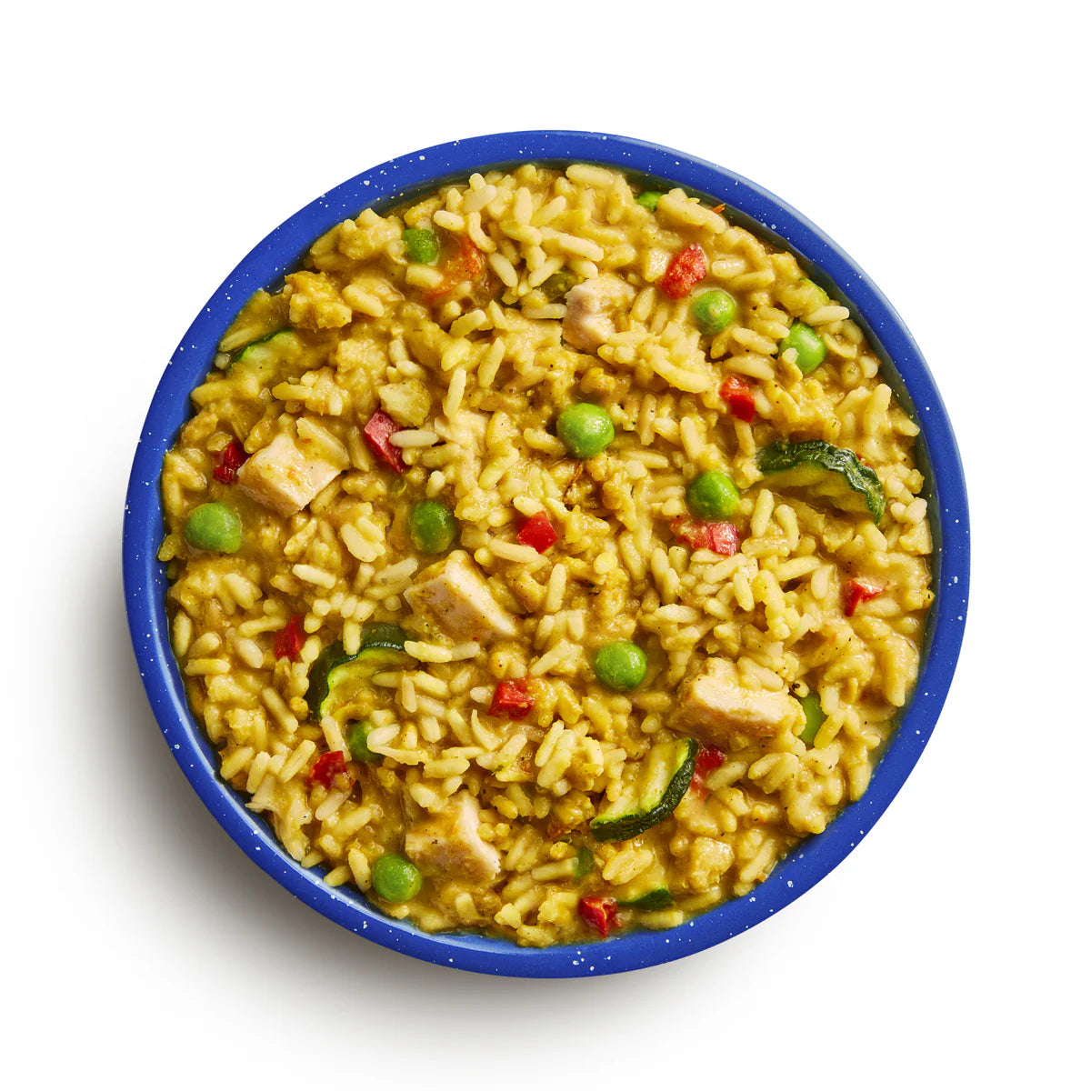 Prepared serving of Mountain House Yellow Curry with Chicken & Rice