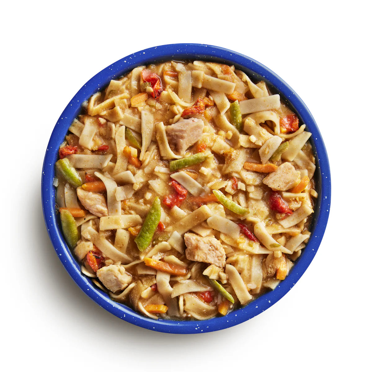 Prepared serving of Mountain House Pad Thai with Chicken over noodles and veggies