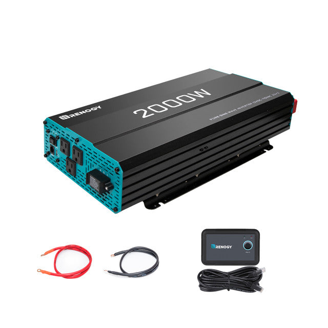 2000W 12V pure sine wave inverter — front view