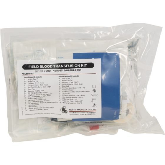 NAR Field Blood Transfusion Kit Complete donor and recipient modules
