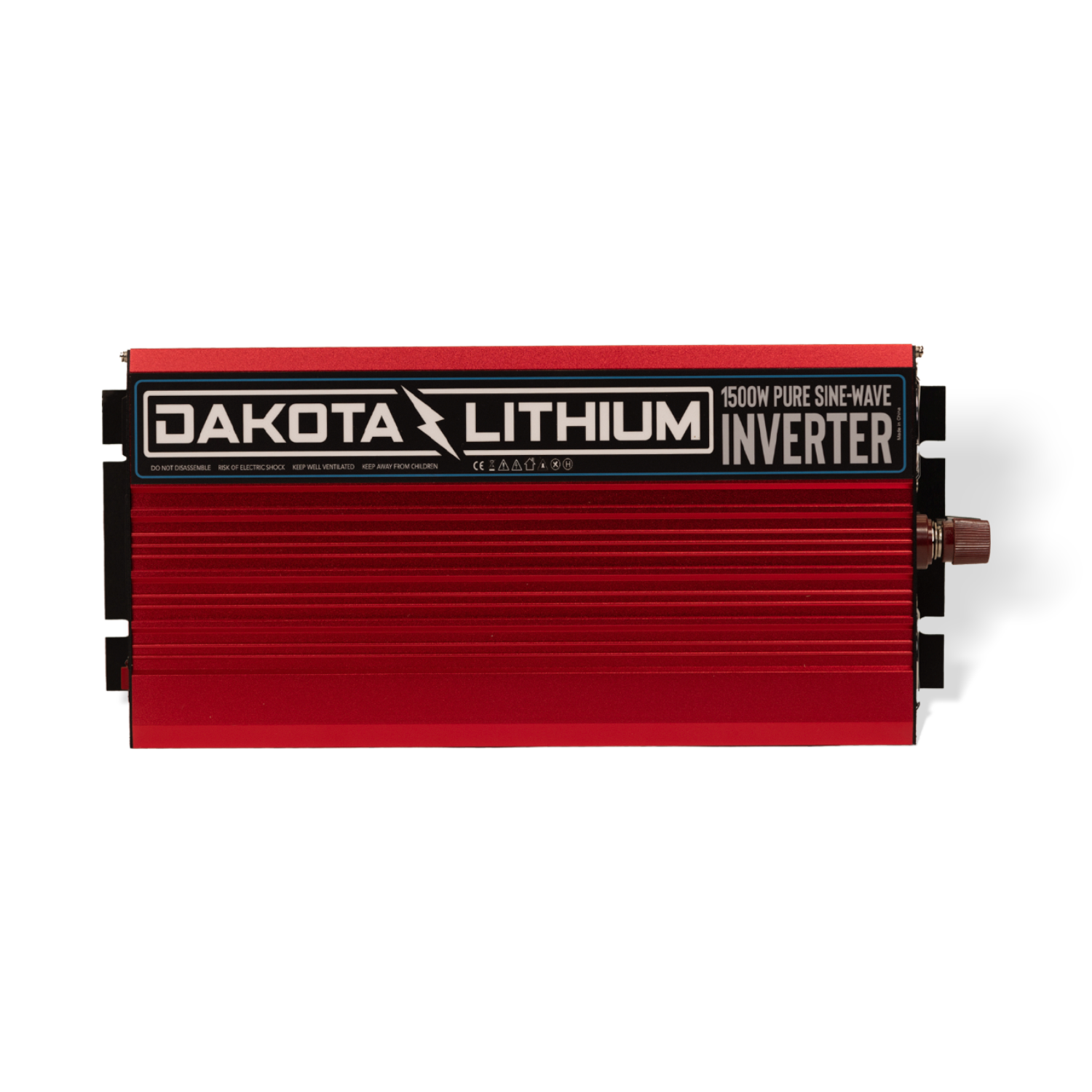 Top view of the inverter with logo and control panel