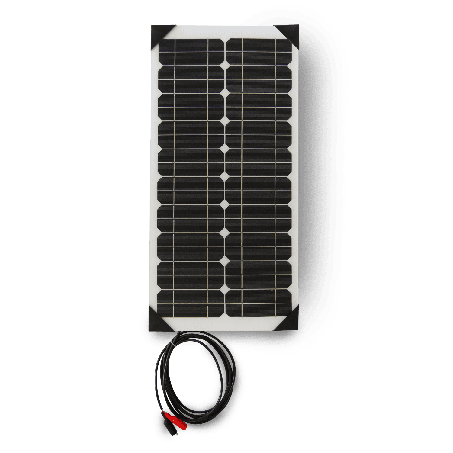 Top view of flexible solar panel showing marine-grade easy-flex design