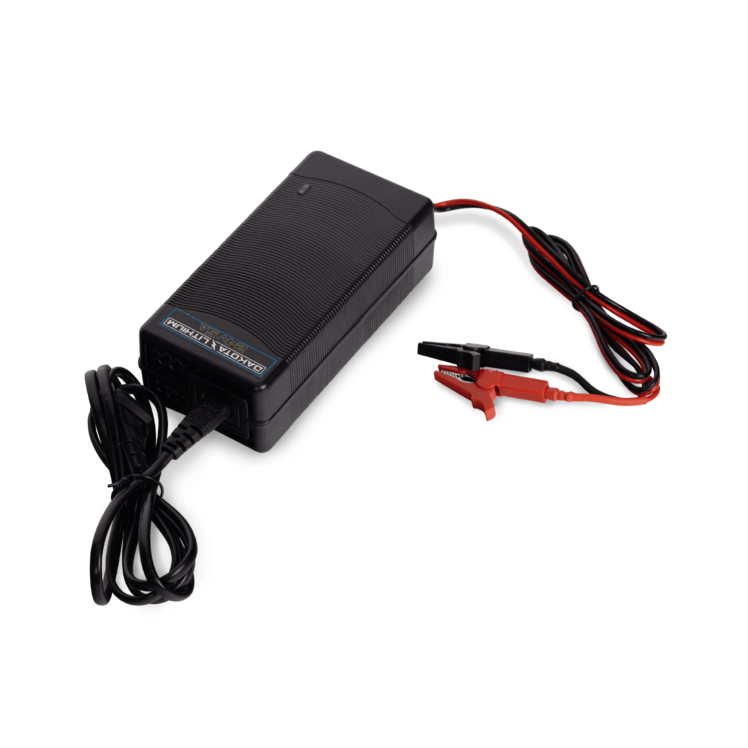 Front view of Dakota Lithium 24V 5A LiFePO₄ battery charger