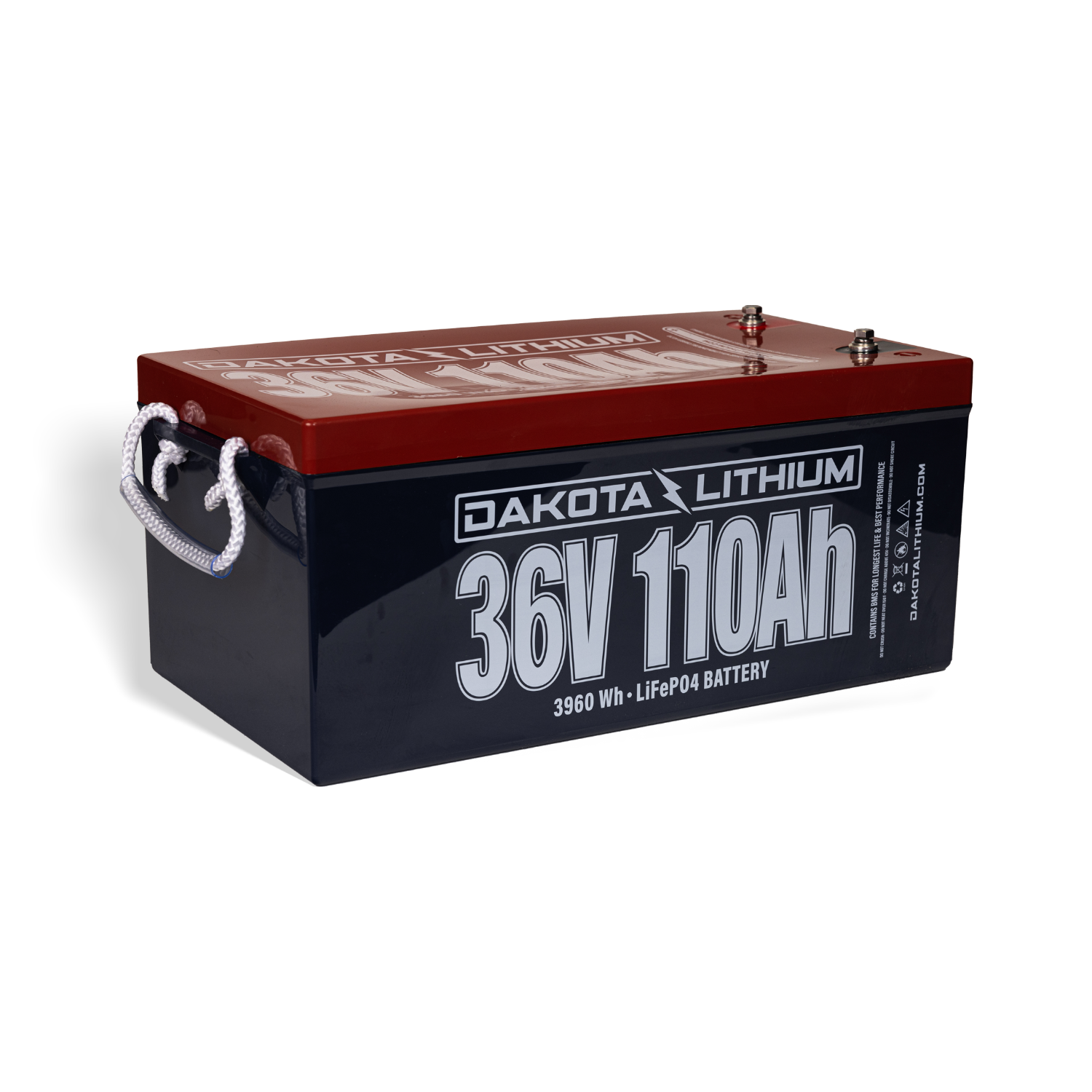 Front view of Dakota Lithium 36V 110Ah deep cycle LiFePO₄ battery