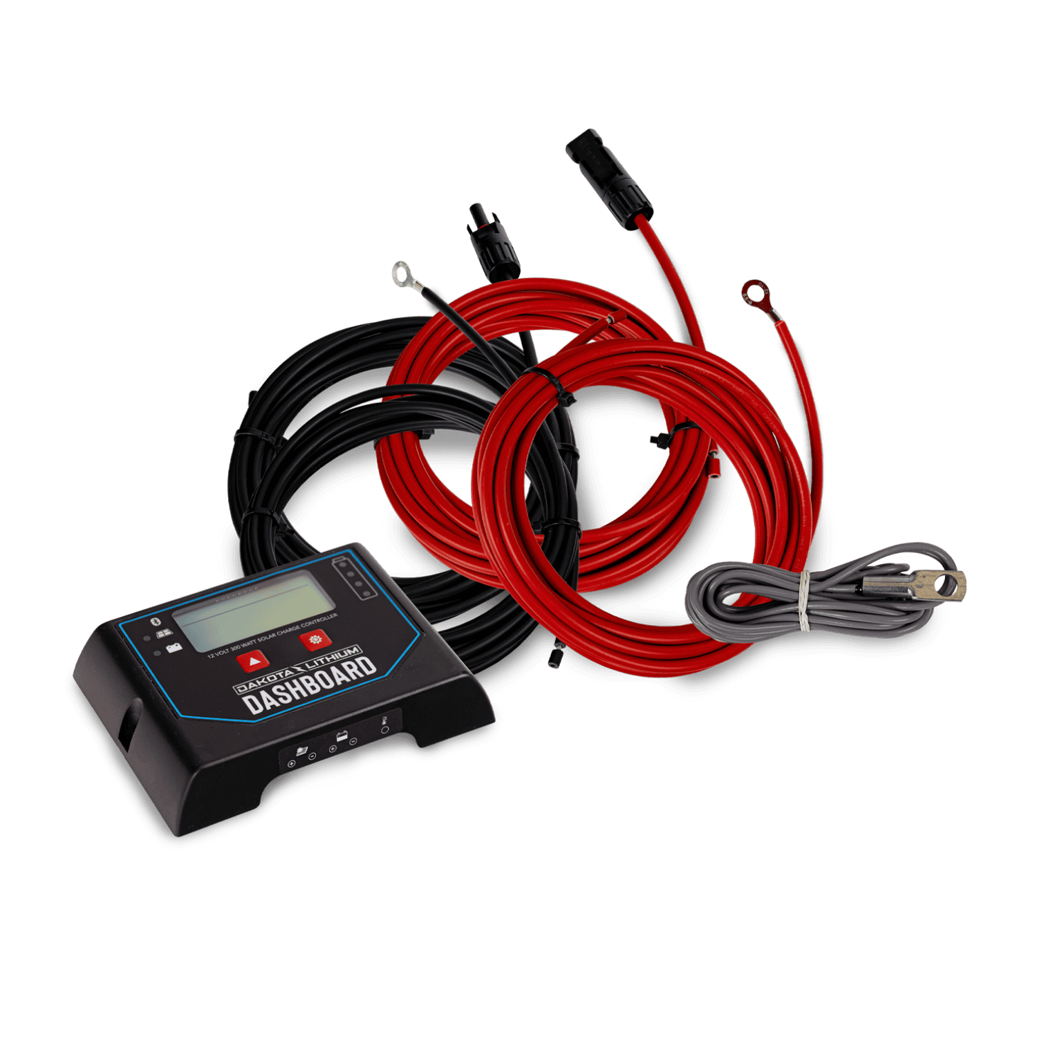 Top view showing the DL Dashboard kit with wiring and mounting hardware