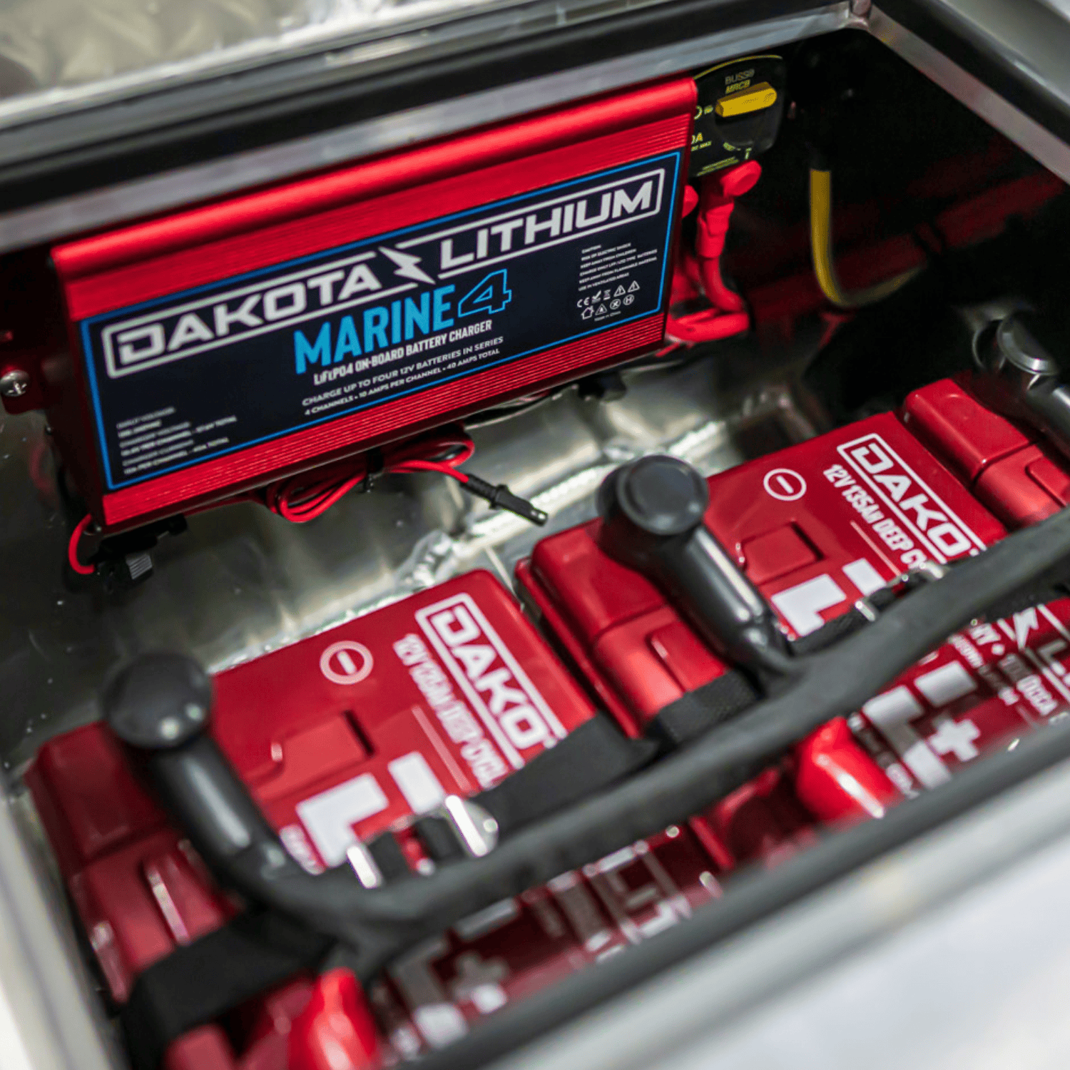 Marine 4 Bank, 40-Amp (10-Amp Per Bank) 12V Onboard Lithium Battery Charger - Praetorian Consulting Store