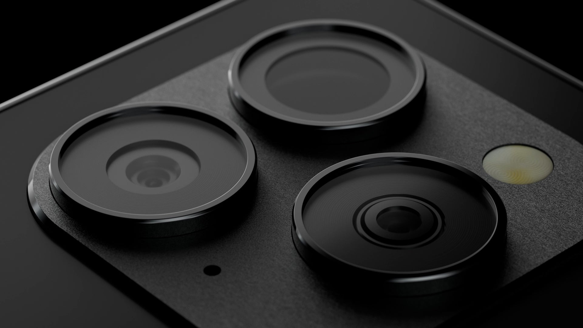 UP Phone rear view showing triple-camera closeup 