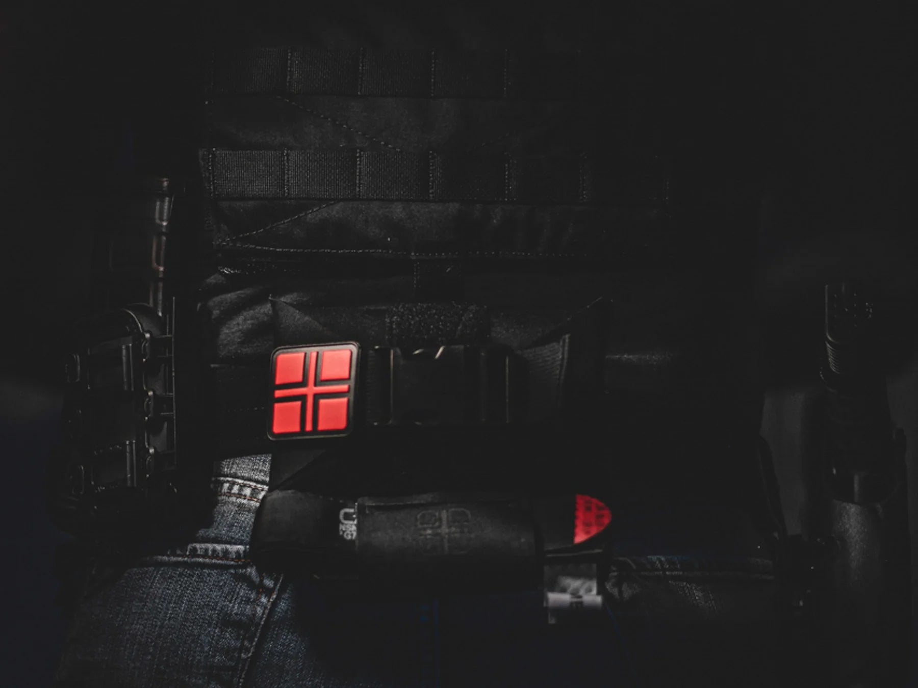 Responder IFAK mounted on MOLLE belt