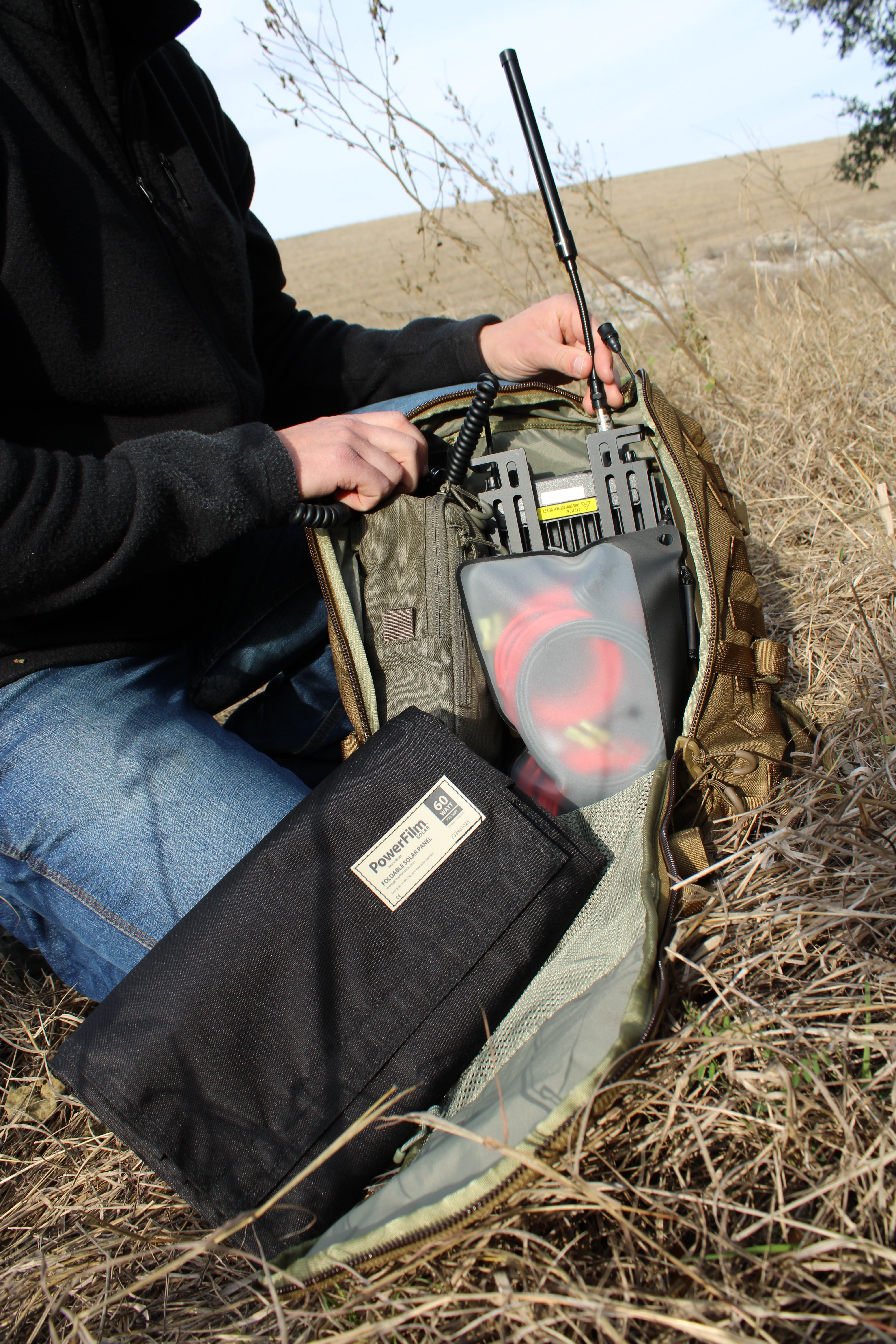 Anytone AT-D578UV III Plus mobile radio with Armoloq manpack battery system