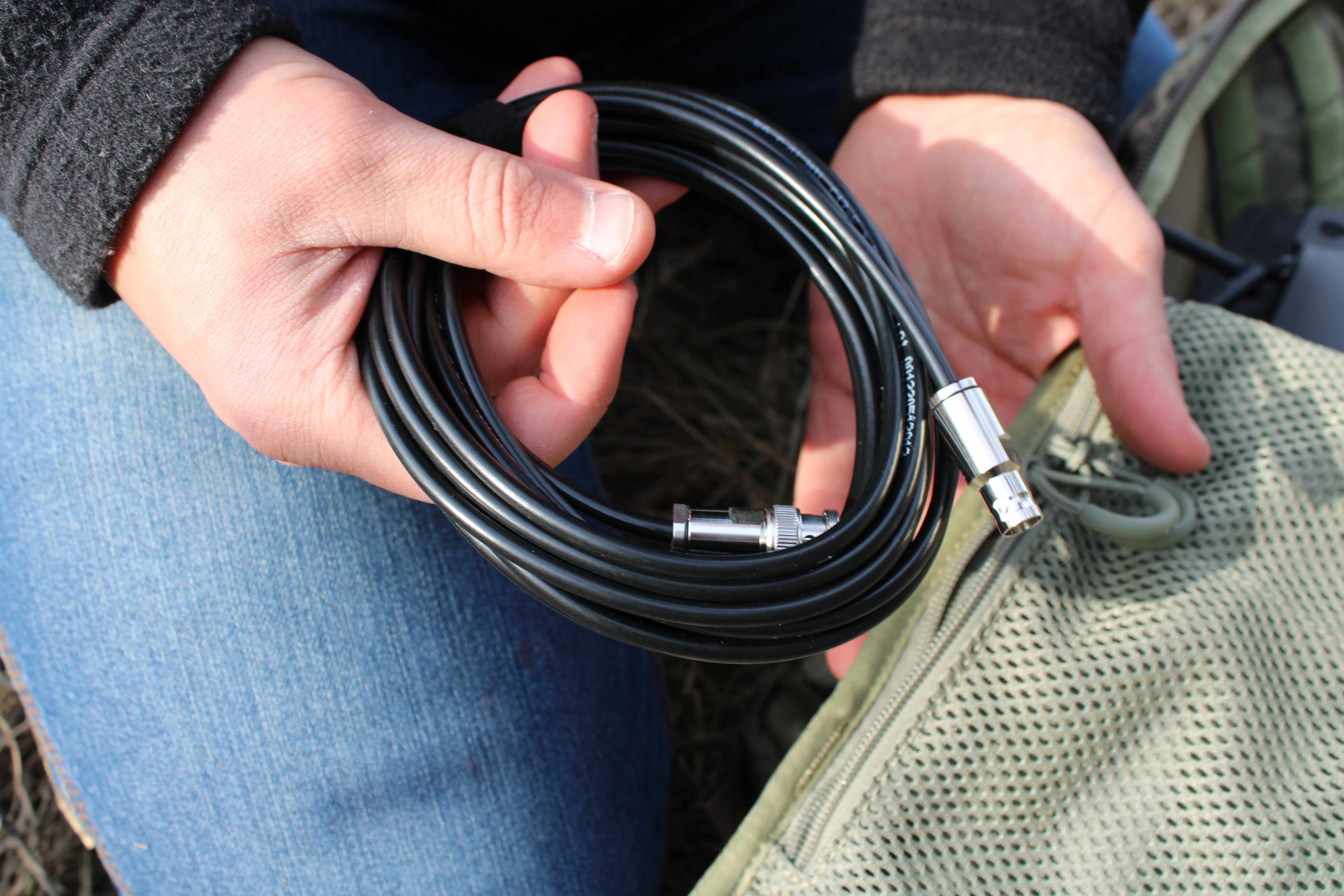 Field Expedient Antenna Kit with coaxial cable and pre-cut copper wire for 40m, 20m, and 10m HF bands