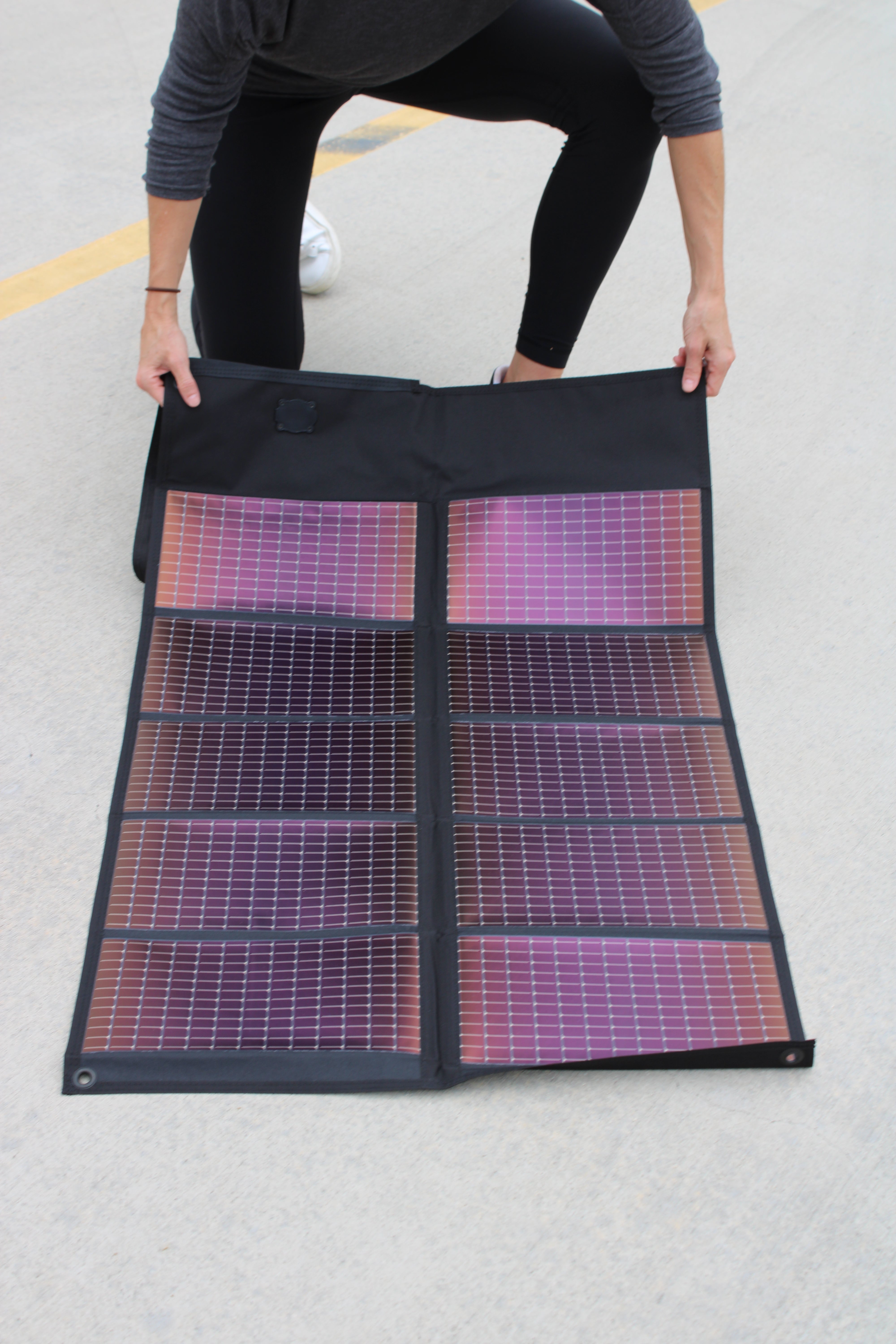 PowerFilm 30W foldable solar panel included in the UHF/VHF Emergency Radio Kit for portable off-grid power