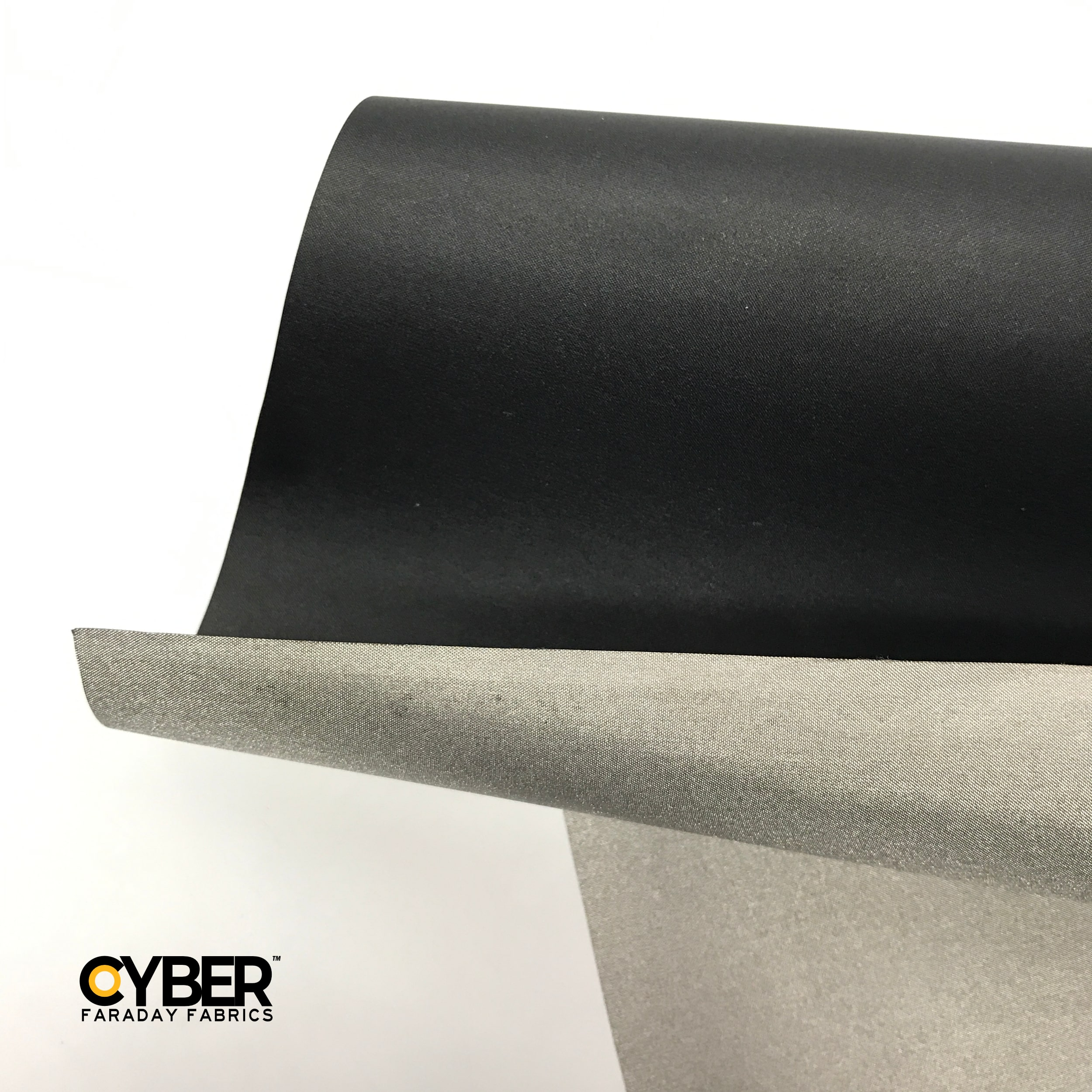 CYBER NC-BLACK Faraday Fabric EMF RF Shielding Black Fabric Roll – 50″ x 1′