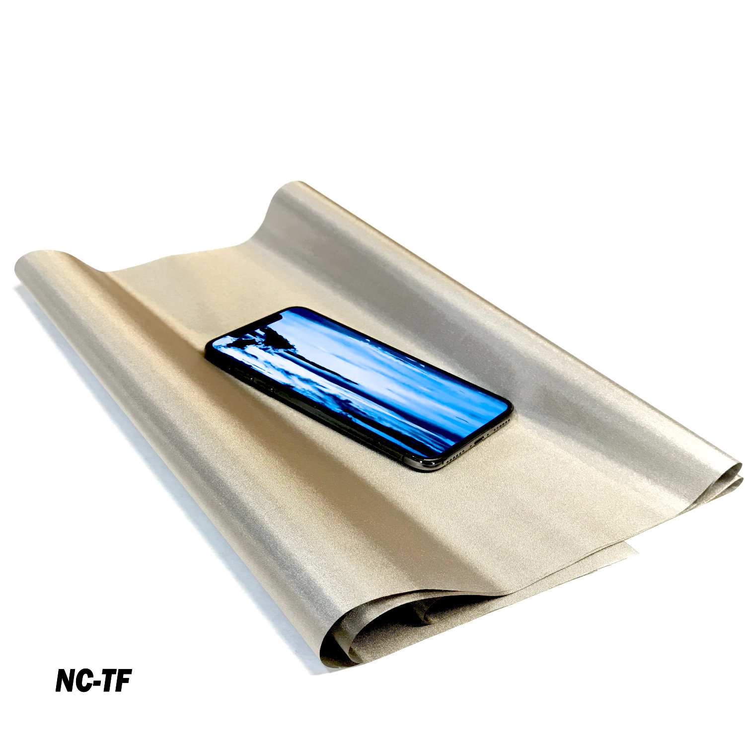 CYBER NC-TF Faraday Fabric EMF RF Shielding Nickel Copper Taffeta Fabric Roll – 42″ x 1′