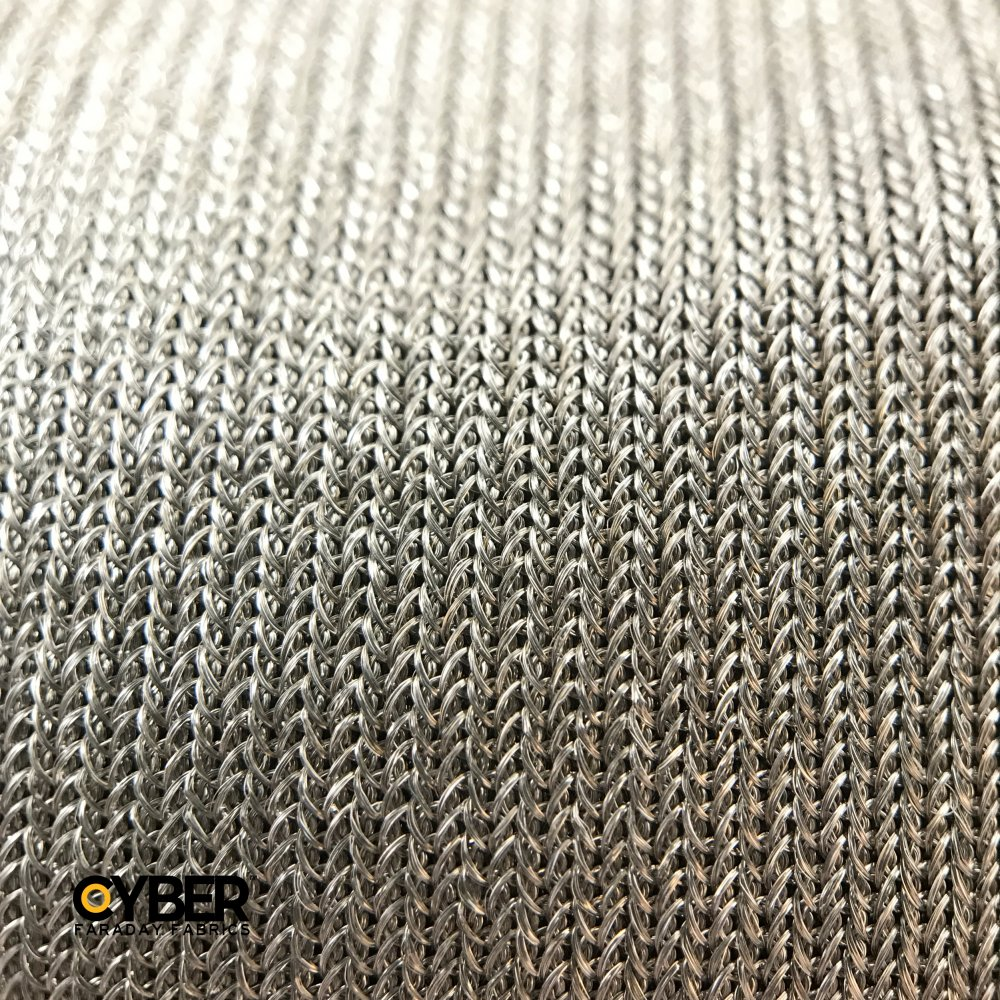 CYBER ES Faraday Fabric EMF RF Shielding Silver Elastic Fabric – 62″ x 1′