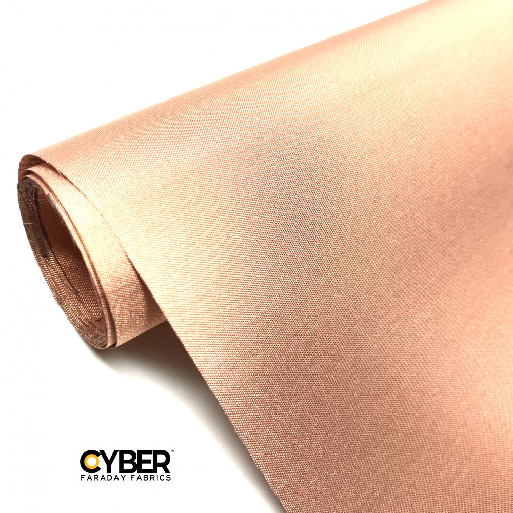 CYBER CX Faraday Fabric EMF RF Shielding Copper Fabric Roll – 44″ x 1′