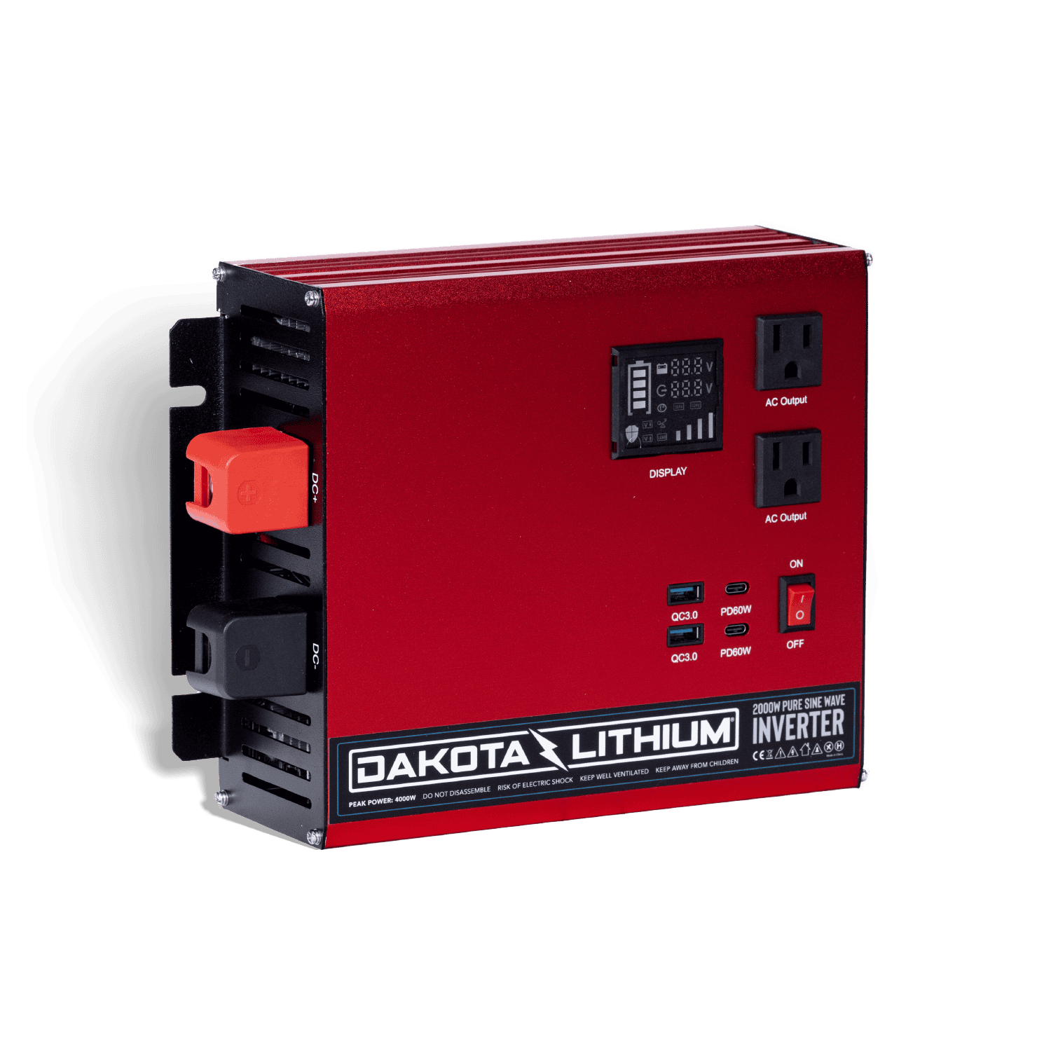 12V 2000 Watt DC to AC Inverter – Pure Sine Wave