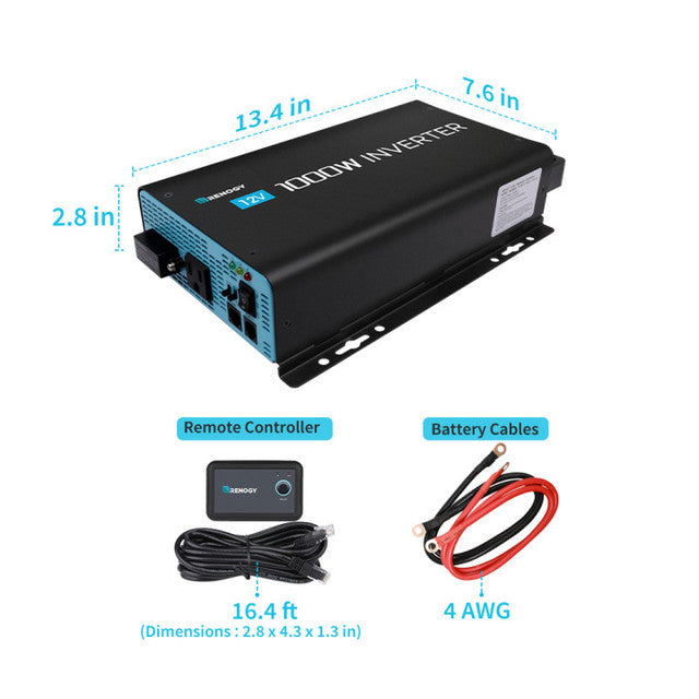 1000W 12V Pure Sine Wave Inverter with Power Saving Mode (New Edition) - Praetorian Consulting Store