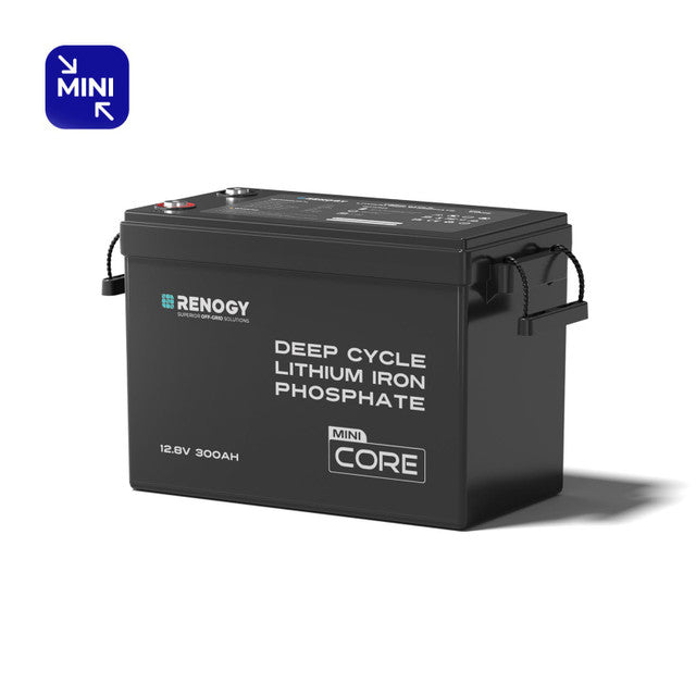 Renogy Core Mini 12.8 V 300 Ah battery — front view