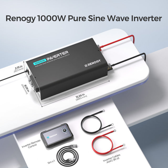 1000W 12V Pure Sine Wave Inverter with UPS Transfer Switch and Built-in Bluetooth - Praetorian Consulting Store