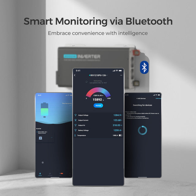 2000W 12V Pure Sine Wave Inverter with UPS Transfer Switch and Built-in Bluetooth - Praetorian Consulting Store