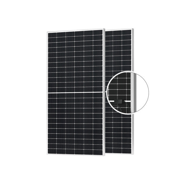 Bifacial 550W solar panel — front view