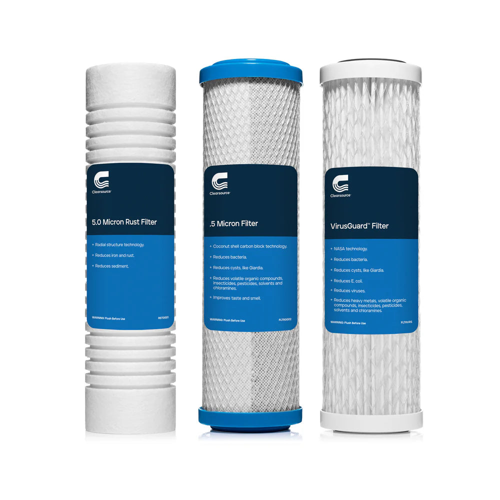 clearsource ultra replacement filters three-stage pack — front view