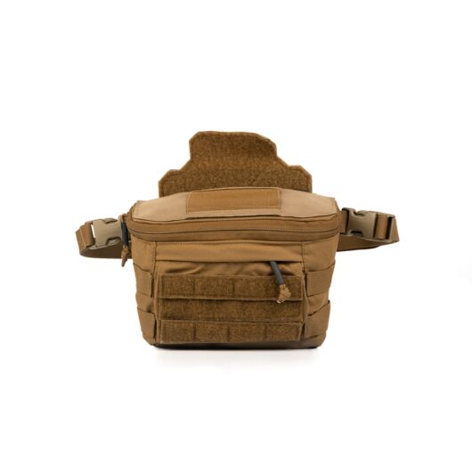 Front view of Blue Force Gear Two-4 Waist Pack in coyote brown