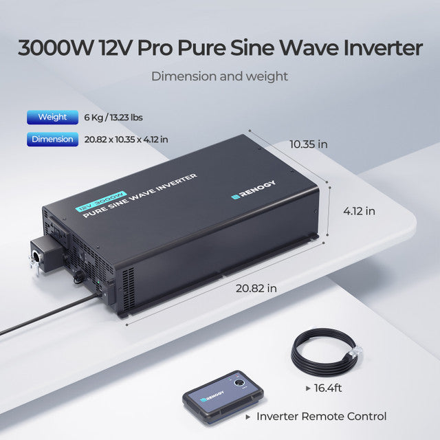 3000W 12V Pro Pure Sine Wave Inverter with EcoSleep Mode - Praetorian Consulting Store