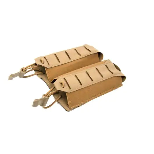 Side view of Mag NOW! M4 Pouch showing elastic bungee strap and MOLLE-minus