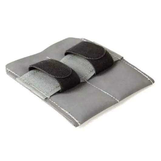 Rear view of Double Pistol Belt Pouch showing belt-strap mounting and elastic retention