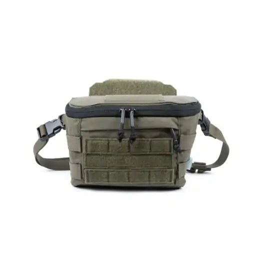 Front view of Blue Force Gear Two-4 Waist Pack in ranger green