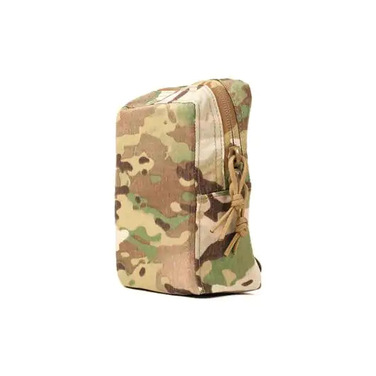 Front view of Blue Force Gear Medium Vertical Utility Pouch in multicam
