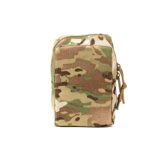 Front view of Blue Force Gear Medium Vertical Utility Pouch in multicam