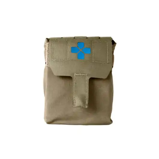 Front view of Blue Force Gear Trauma Kit NOW! Medium pouch in ranger green
