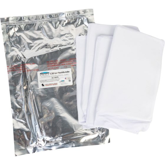 Packaged Polar Skin C2E Ice Pack Bundle in Mini-Mesh sleeves